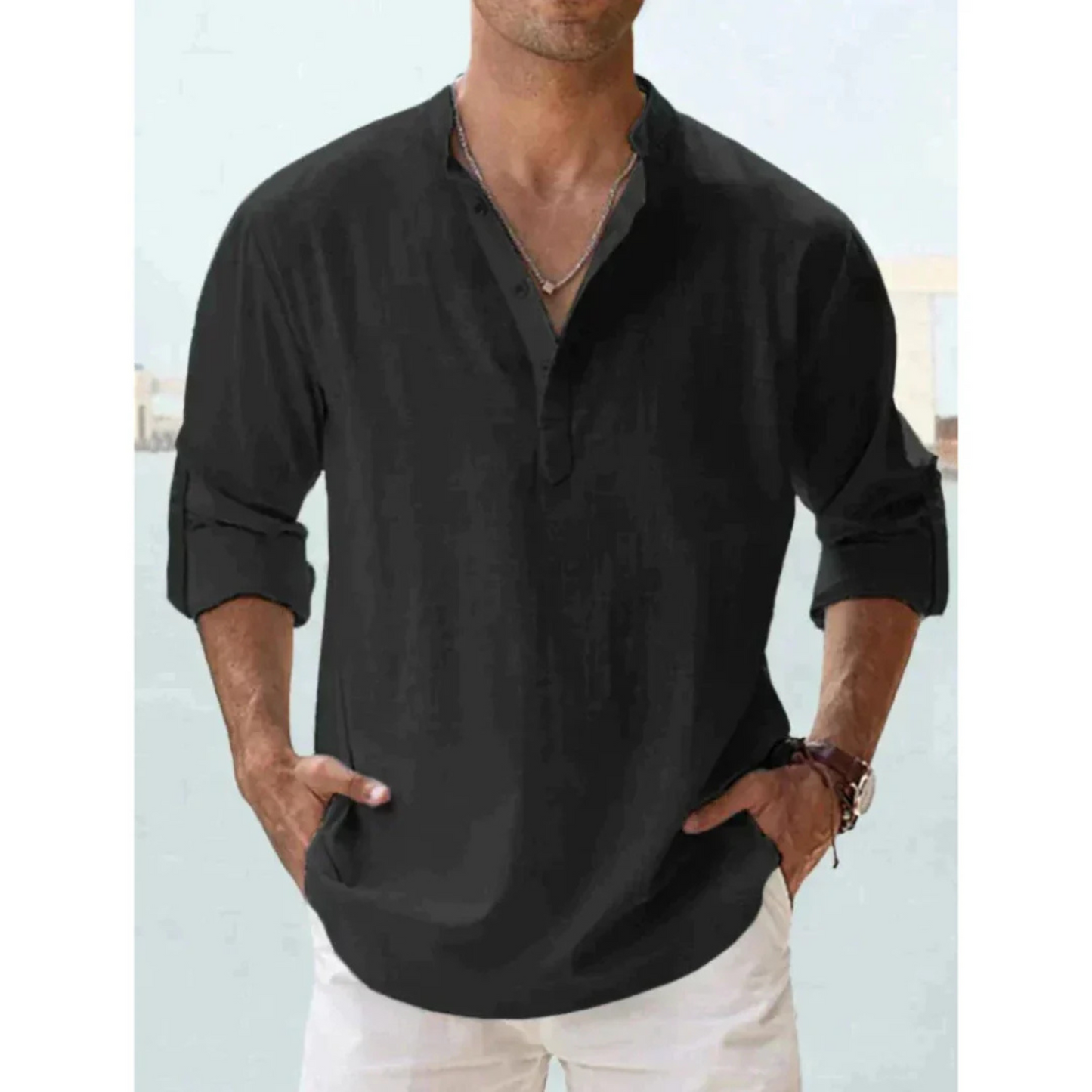 Chemise Homme Coton Slim et Élégant