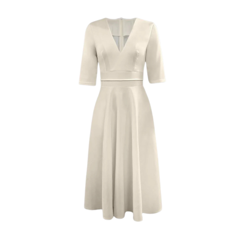 Robe Courte Féminine Chic Rétro