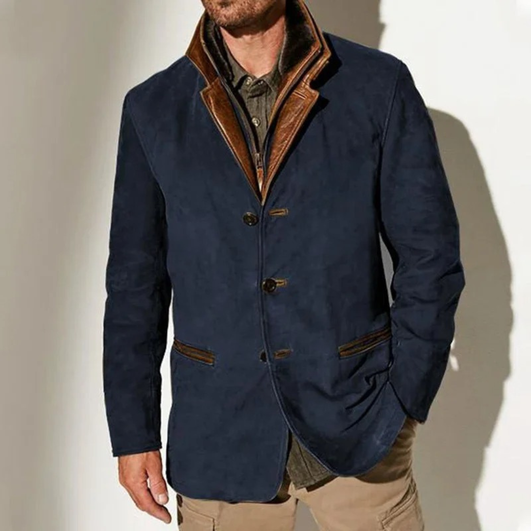 Veste Homme Mélange Laine Confort Coupe Ajustée