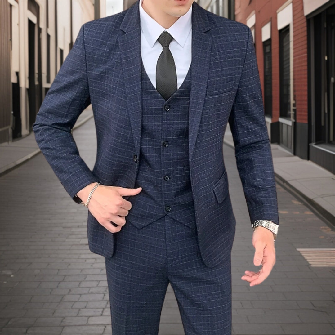 Costume Mariage Classique 3 Pièces Homme Cérémonie Élégant