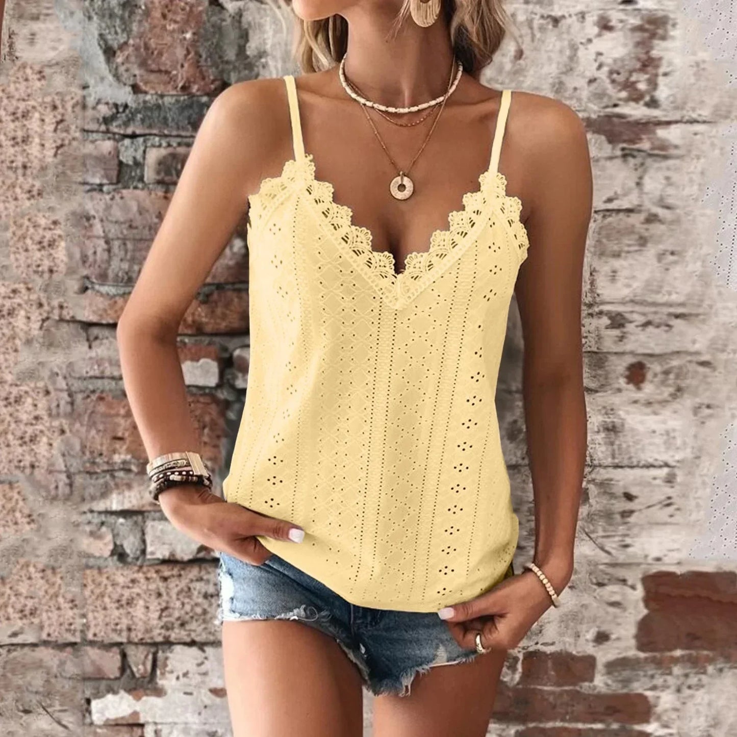Débardeur Femme Legère Floral Été