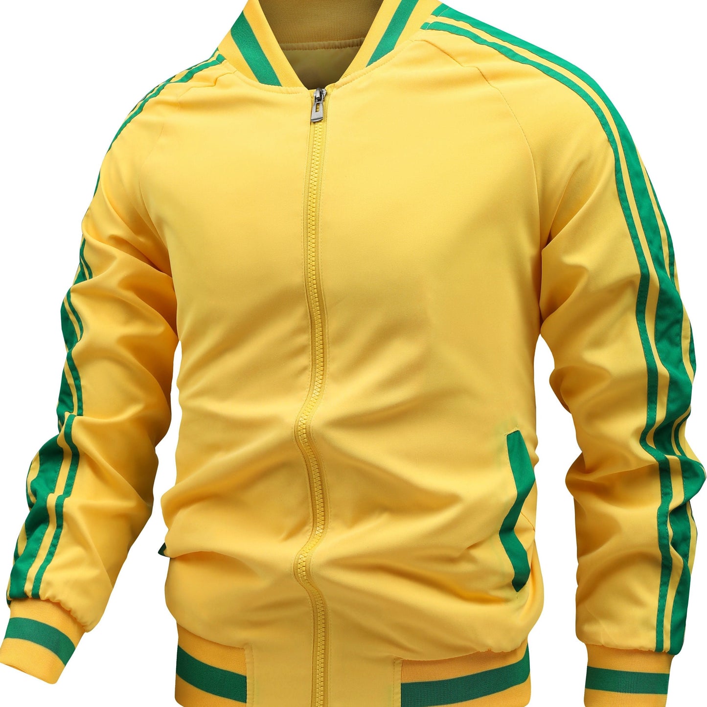 Veste de Running Homme Blanc et Vert Foncé