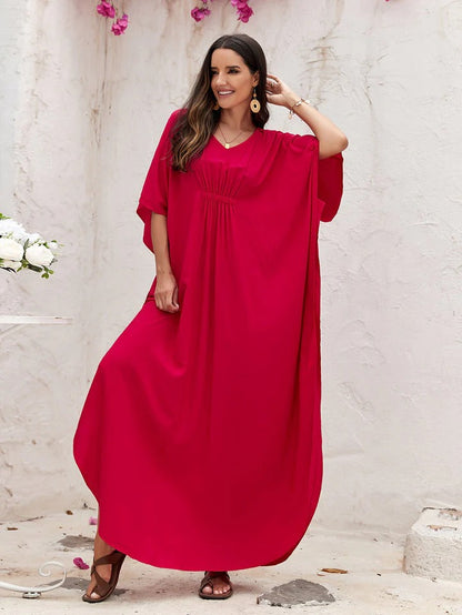 Robe Été Longue en Lin Blanc Féminin