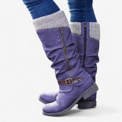 Bottes Hauts Talons Femme Élégantes à Lacets