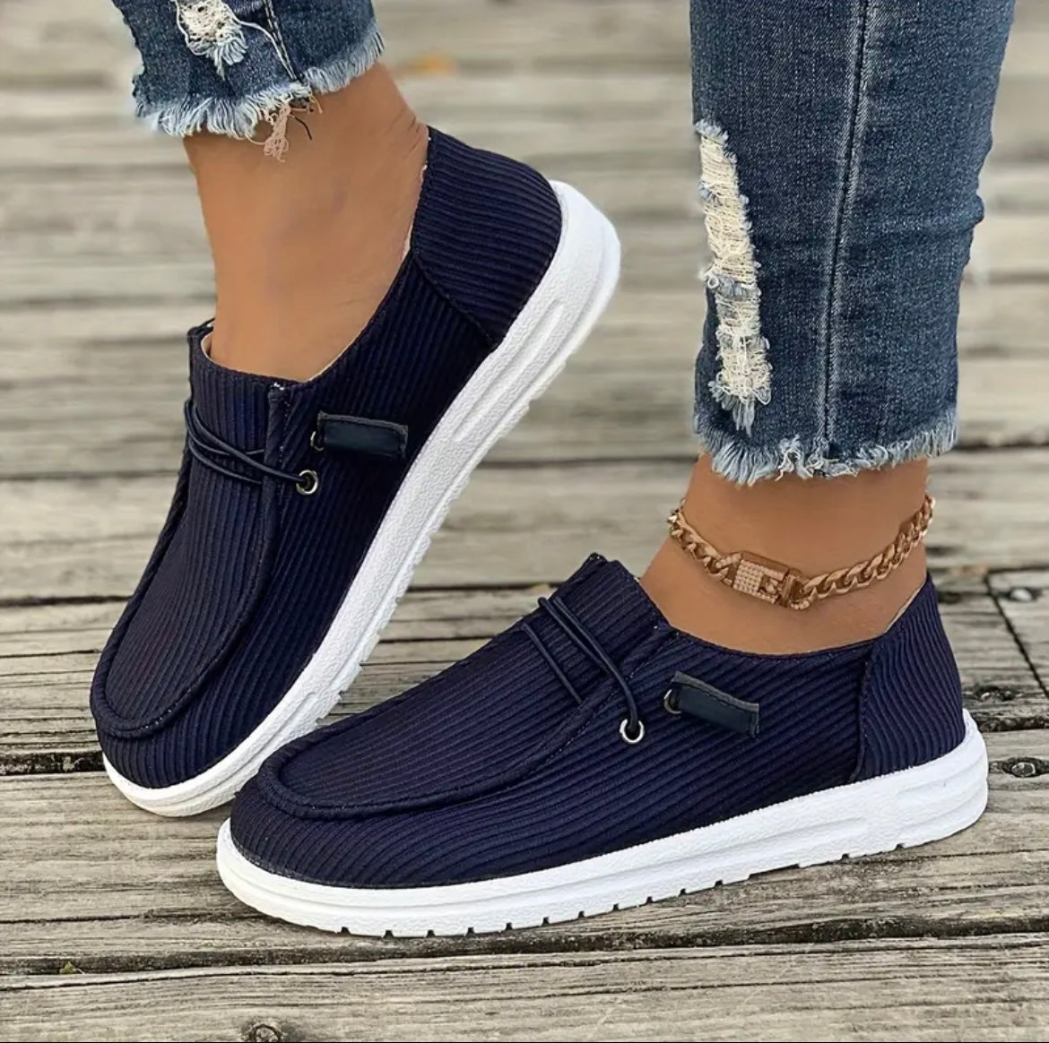 Chaussures femme décontractées toile blanche légère et confortable