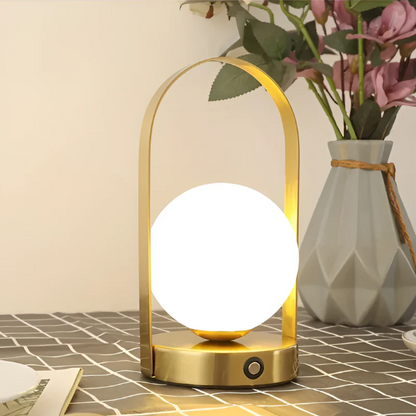 Lampe de Table LED Verre Clair Design Élégant
