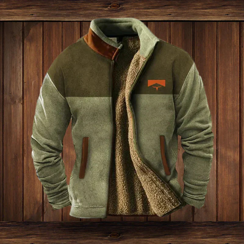Veste Hiver Élégante Style Western avec Doublure Chaude et Imprimé