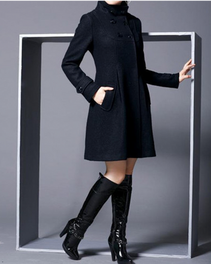 Manteau Femme Hiver Chauffant et Doux Longueur Mi-Mollet