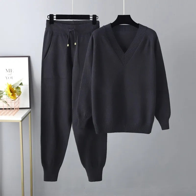 Ensemble Femme Tricot Doux et Confortable