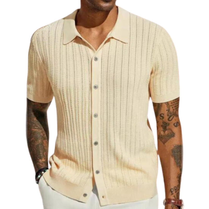 Chemise Homme Traditionnelle Col Revers Blanc