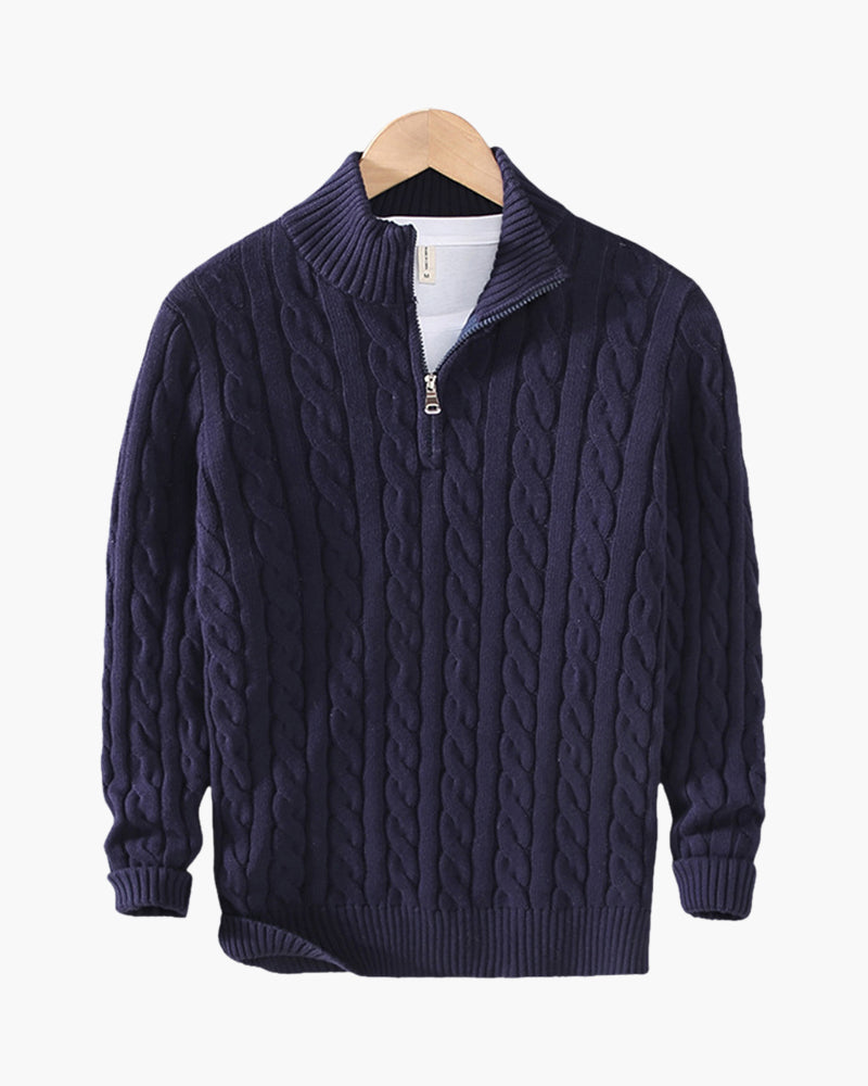 Pullover marin en molleton avec pantalon et loafer en cuir