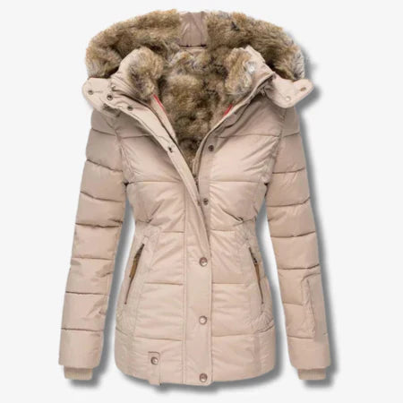 Manteau Femme Hiver à Capuche Étanche et Chauffant