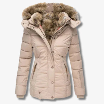 Manteau Femme Hiver à Capuche Étanche et Chauffant