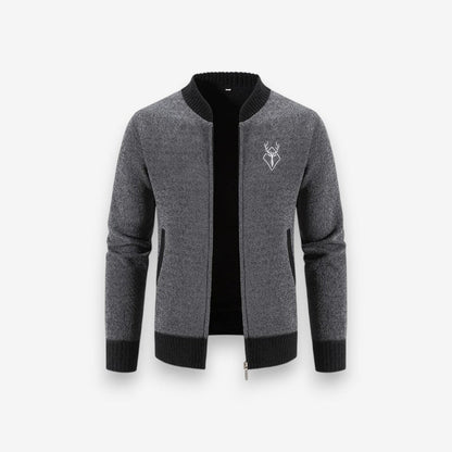Veste oversize zippée avec manches longues et poches côtés