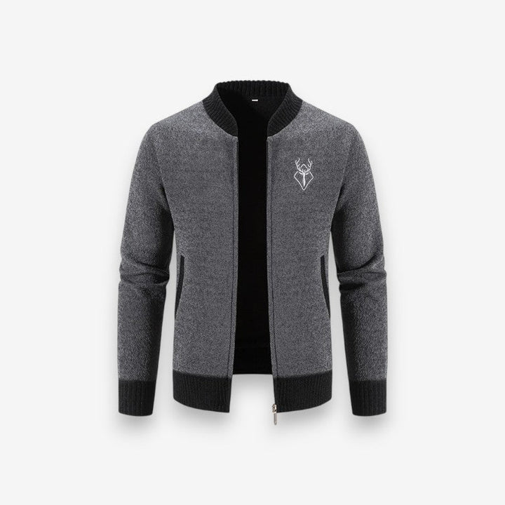 Veste oversize zippée avec manches longues et poches côtés - vue 3