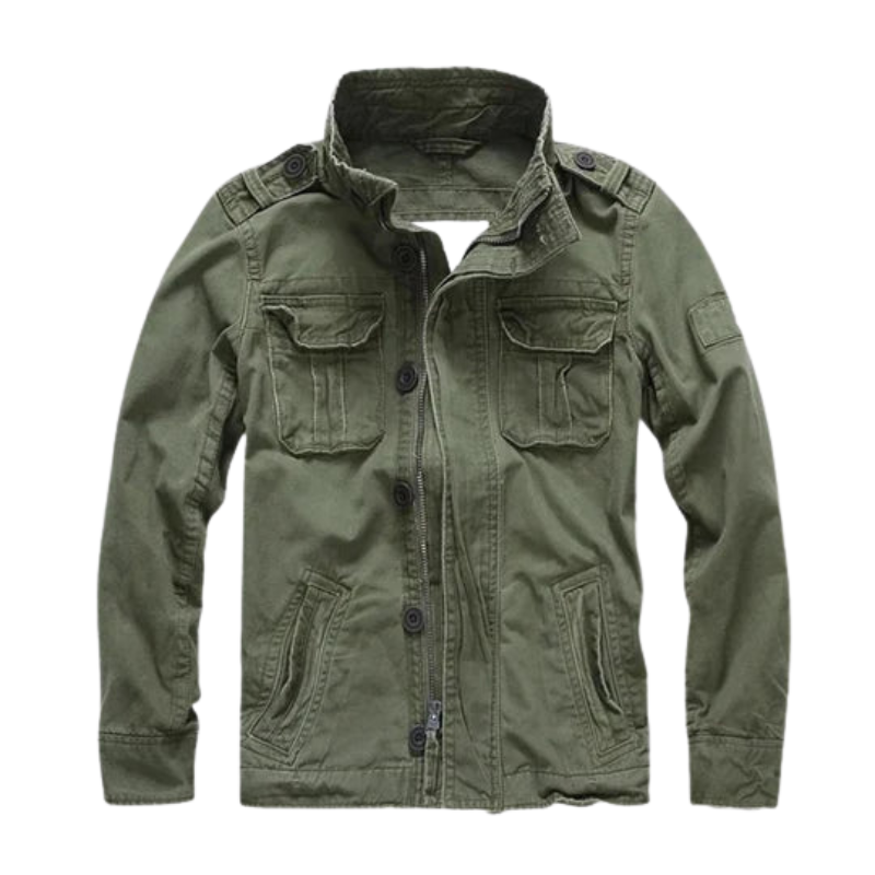 Veste Zippée Longue avec Poches Détachables et Réglables