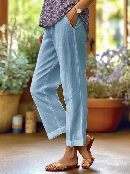 Pantalon Lin Femme Léger et Confortable pour Été