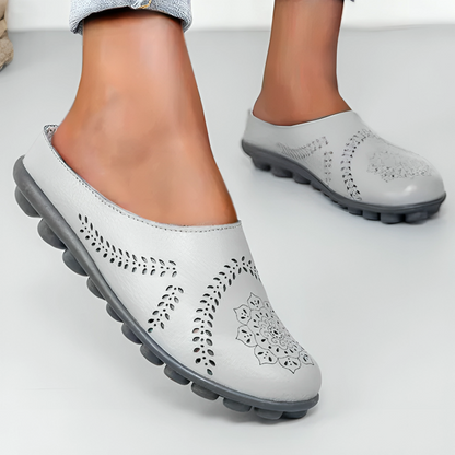 Mocassins Femme Cuir Souple à Bout Arrondi