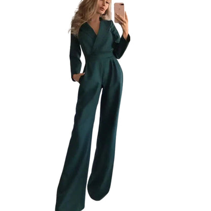 Robe Soirée Élégante Manches Longues Décolleté Profond