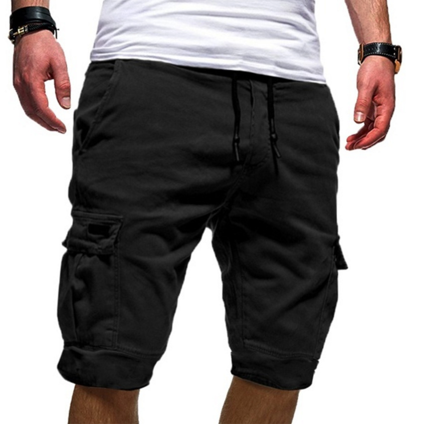 Pantalon décontracté coton beige homme avec poches latérales