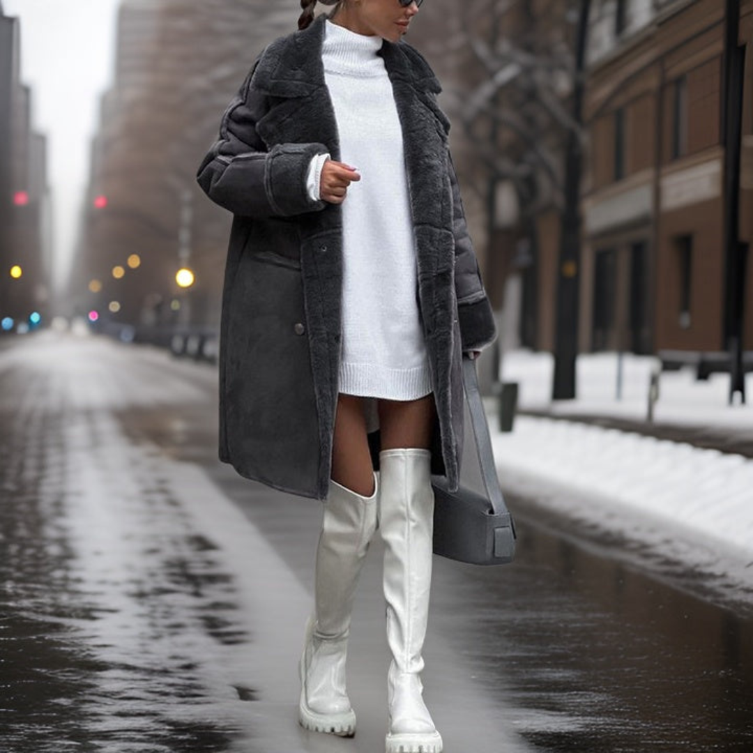 Manteau Femme Long Taille Chic Hiver