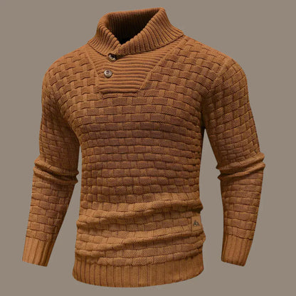 Pull Homme Classique en Maille Boutonnée