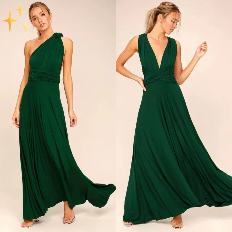 Robe Cocktail Élégante Sans Manches Décolleté Plongeant
