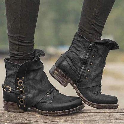 Bottines Femmes à Talon Haut avec Fermeture Éclair Lateral