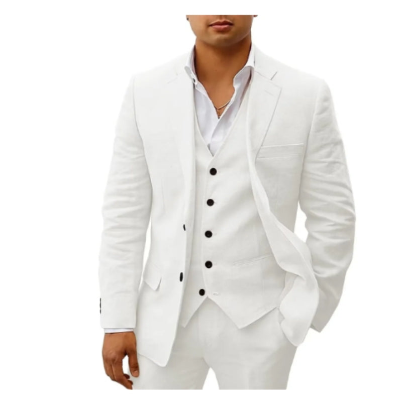 Costume Homme Classique Noir Trois Pièces