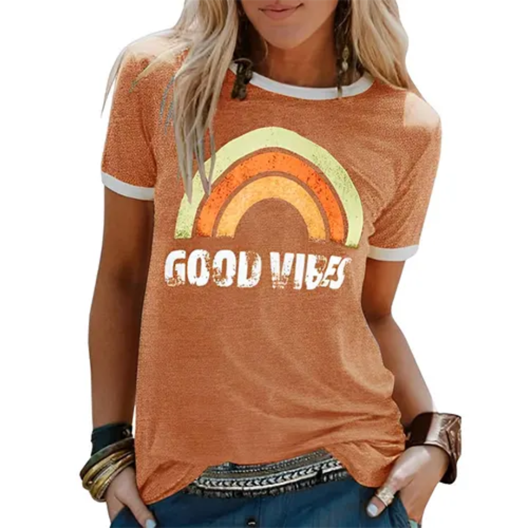 T-shirt Femme Décolleté V Été Legère