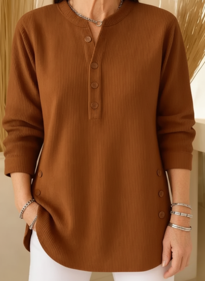 Pull Femme Tricot Boutons Doux Coupe Classique