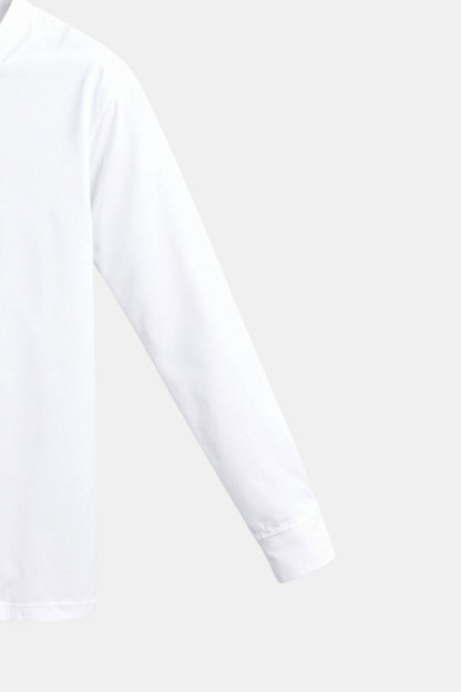 Chemise à Col Montant Blanc Classique
