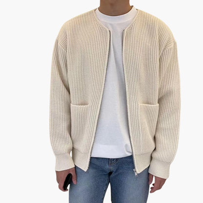 Gilet Cachemire Homme Élégant Beige - PanierRoyale