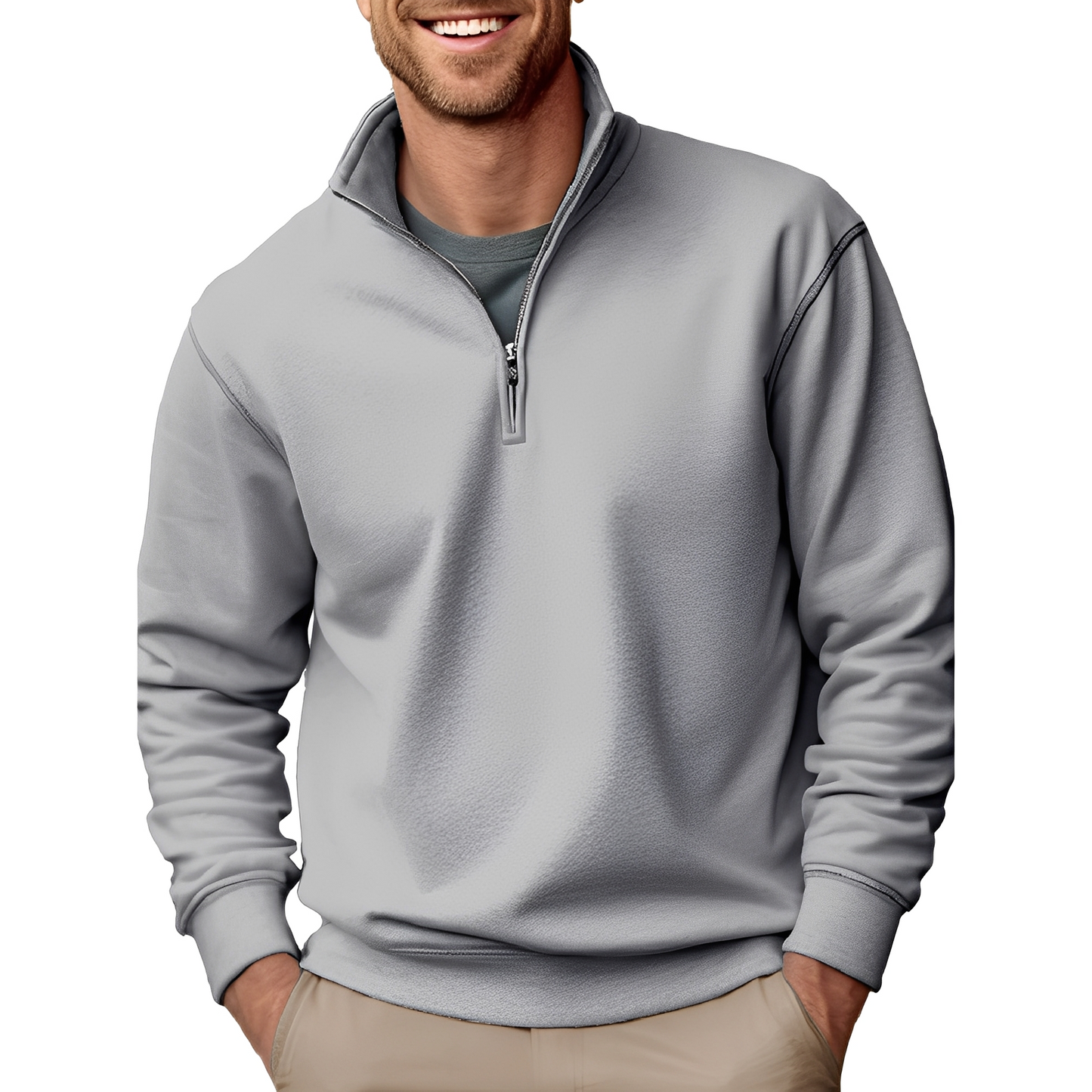 Pull Homme Zippé Classe et Confortable pour Tous les Jours
