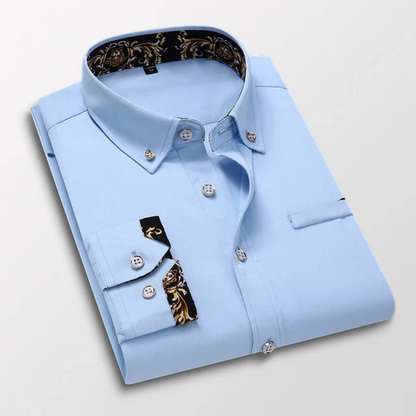 Chemise Homme Taille Grande Manches Longues Coton