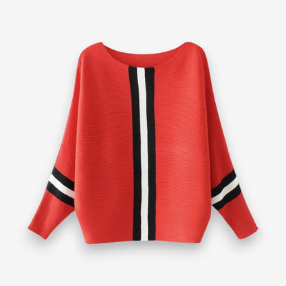 Pull Rayé Femme Manches Longues et Confortable