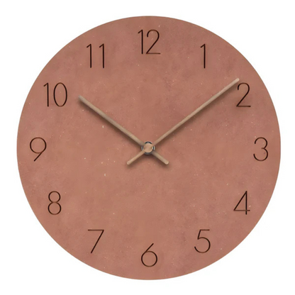 Horloge Murale en Bois avec Chiffres Blancs Moderne