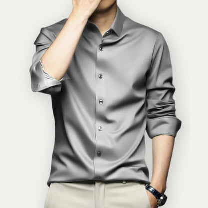 Chemise Homme Slim Fit Manches Longues Élégante
