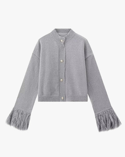 Cardigan Femme Boutons et Manches Tombantes