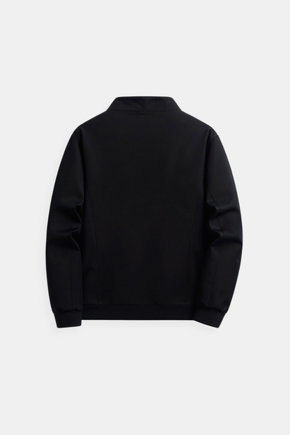 Veste Bomber Homme Noir et Gris Cuir