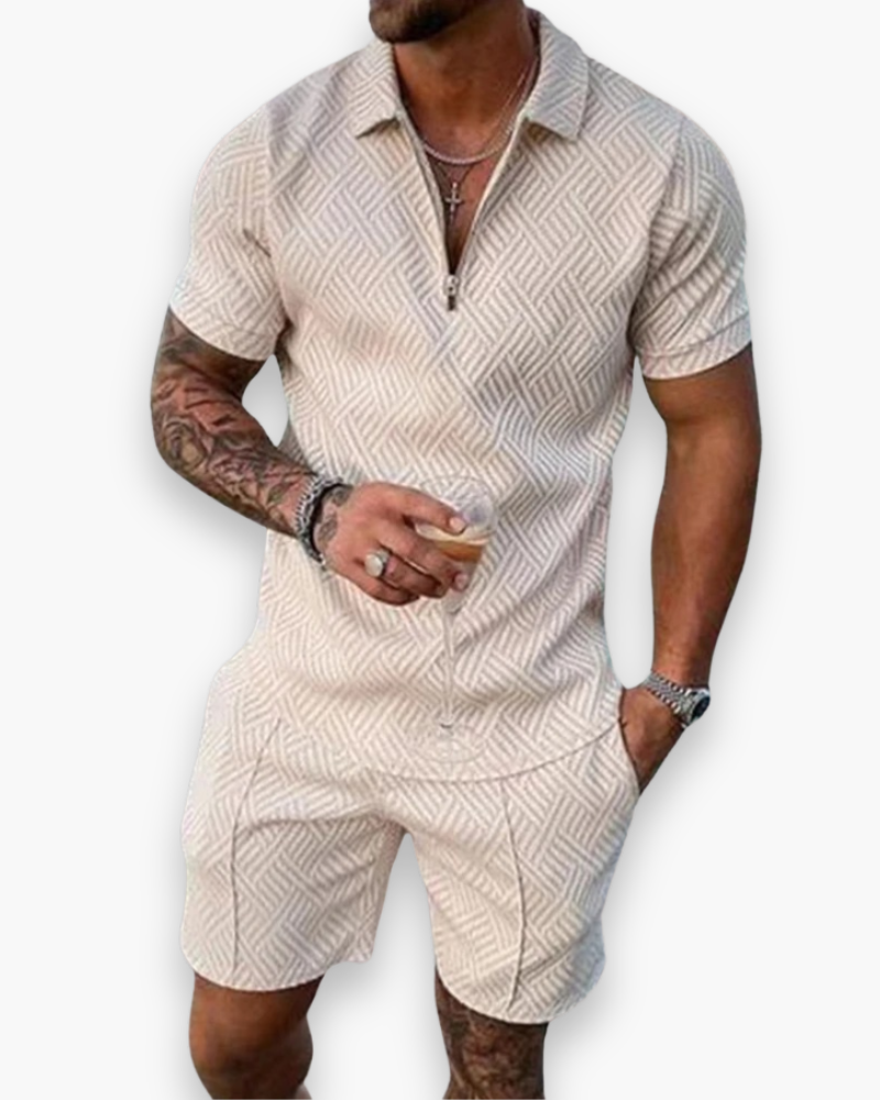 Tenue Homme Décontractée - Ensemble Polo et Short pour Été