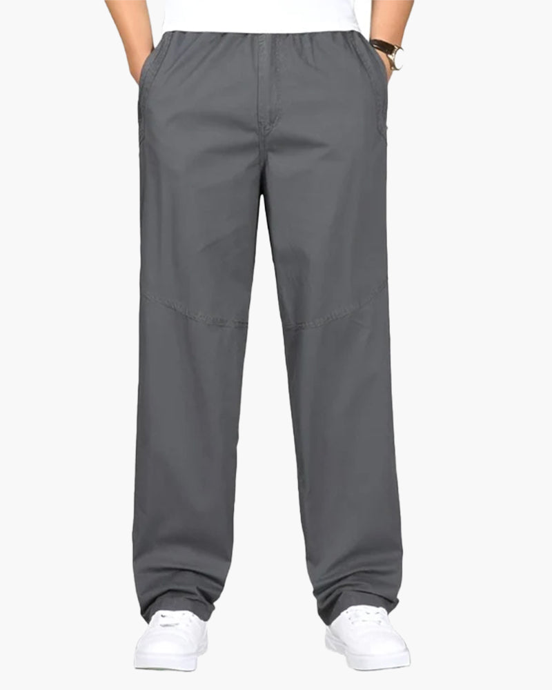 Pantalon de loisir en coton élastiqué confortable