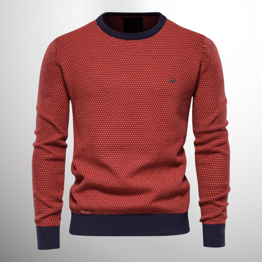 Pull Homme Gris Mélangé Classique