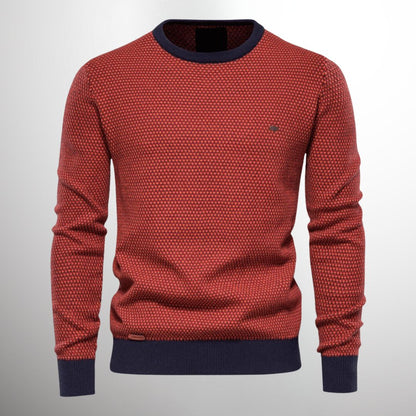 Pull Homme Gris Mélangé Classique