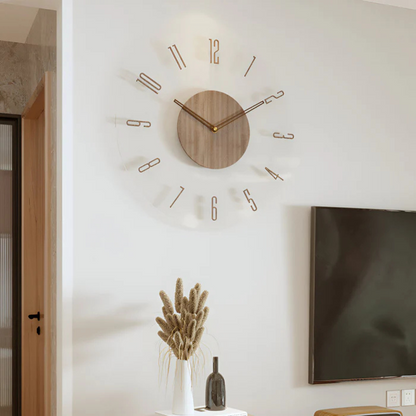 Horloge murale en bois moderne design épuré
