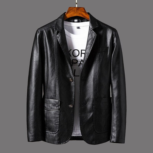 Blazer Cuir Homme Élégant - BerlinGlamour