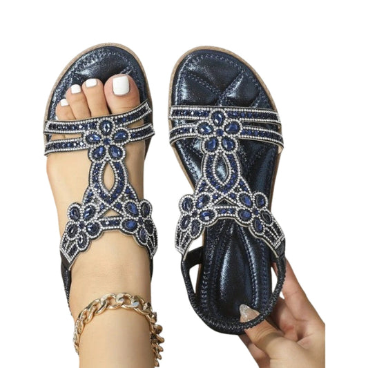 Sandales Plates Confortables avec Sangles Réglables pour Femme - PanierRoyale