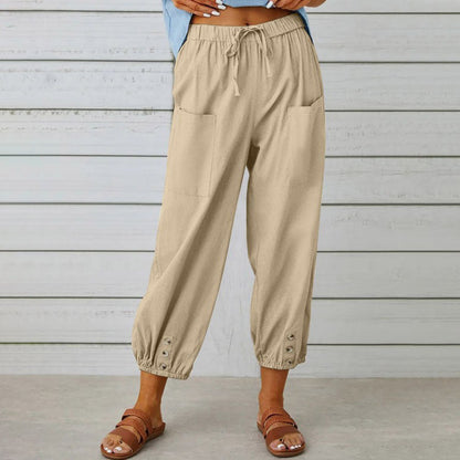 Pantalon Femme Décontracté Taille Relâchée