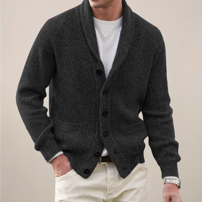Pull Homme Printemps Col Montant et Boutons