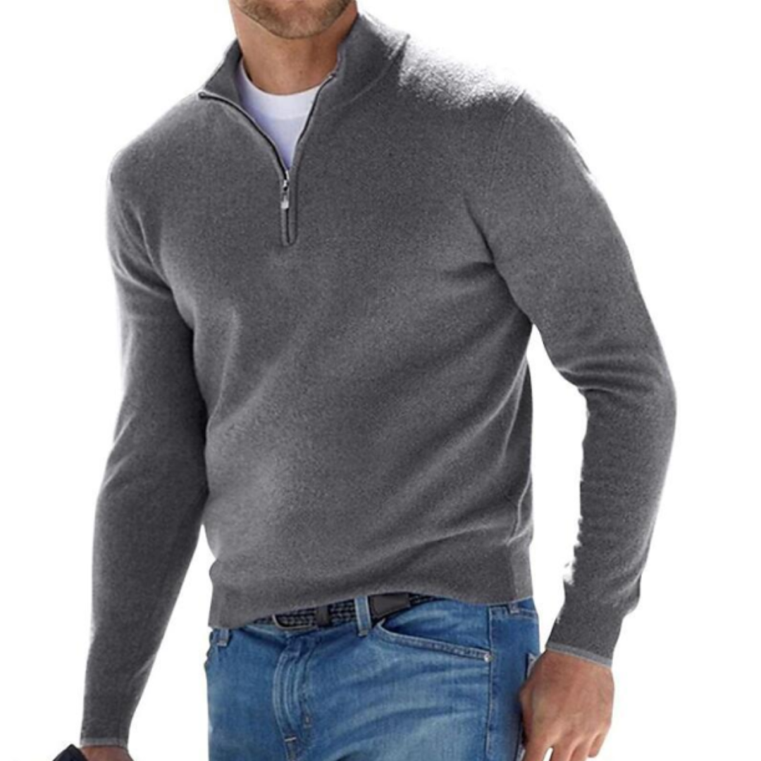 Pull Homme Hiver Chaud et Élégant Zippé